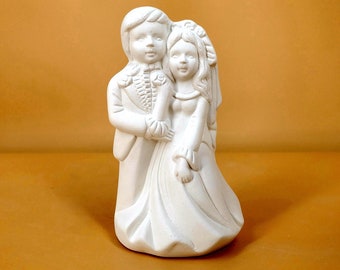 Wedding Topper Couple - Slip Cast Ceramic Bisqueware