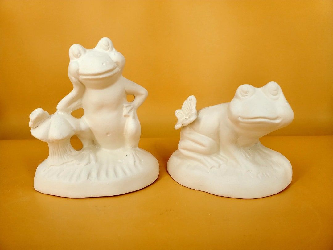 Frogs Slip Cast Ceramic Bisqueware Etsy