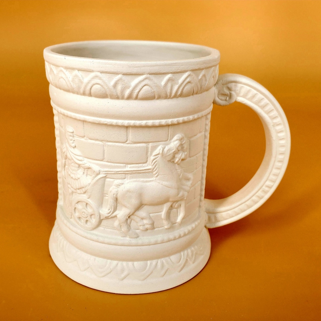Roman Coliseum Cup Slip Cast Ceramic Bisqueware Etsy
