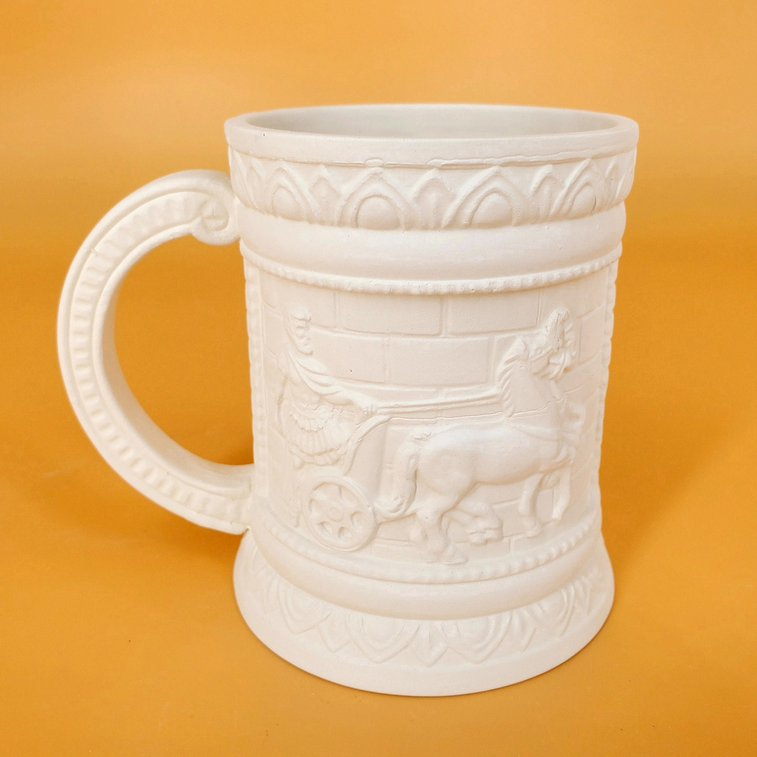 Roman Coliseum Cup Slip Cast Ceramic Bisqueware Etsy