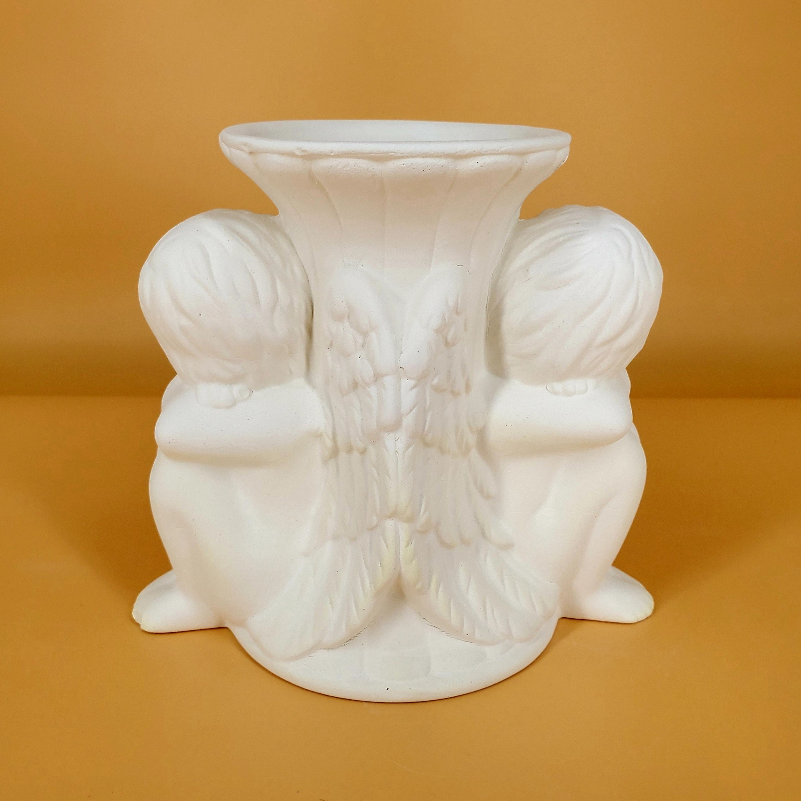 Cherub Vase Slip Cast Ceramic Bisqueware Etsy