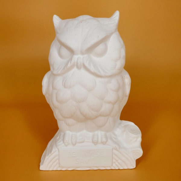 Owl Piggy Bank - Slip Cast Ceramic Bisqueware