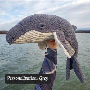Humpback Whale Crochet Amigurumi - Oversized Jumbo Stuffed Plush
