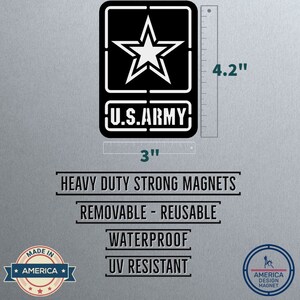 4&quot; US Army Flag Car Magnet, American Flag U.S. ARMY Car Magnet