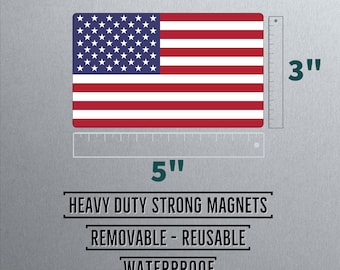 5" Usa Flag Car Magnet, American Flag Car Magnet