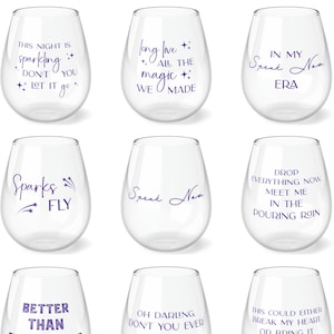 Taylor Wine Glass, Taylor Bachelorette Bridesmaid Gifts, Long Live