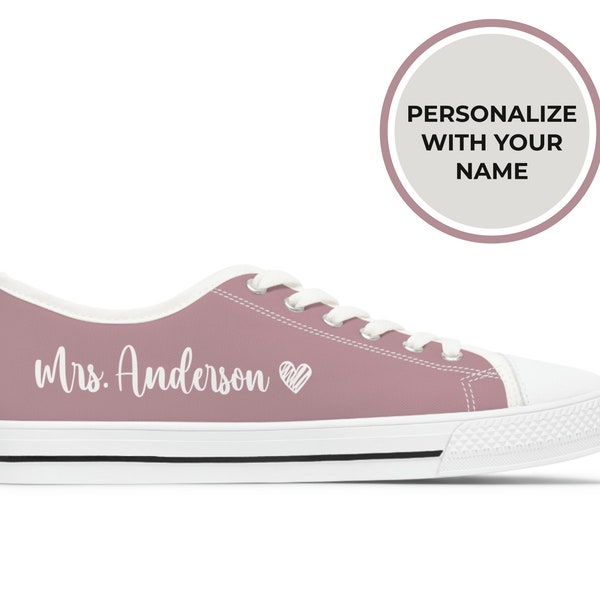 Mauve Wedding Bridal Sneakers, Dusty Rose Wedding Sneakers, Personalized Shoes, Berry Custom Bride Shoe, Wedding Converse | W020