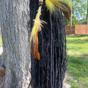 Handmade Lisa Bonet Human hair Locs ,curly pieces, 80 locs per bundle, Boho locs, Crochet style