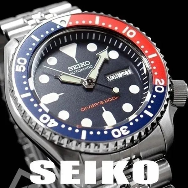 Seiko Dive Watch Pepsi - Etsy Australia