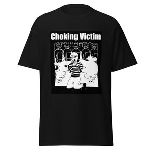 Choking Victim Poster Unisex T-Shirt Men&#39;s Tee Ska Punk Hardcore Punk Crack Rock Steady EP No Gods No Managers Satanic Rock Metal Goth 90&#39;s