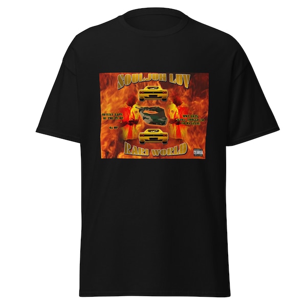 Sickboyrari Soulja Luv Rari World Album Shirt Men's Unisex T-Shirt Tee Goth Money Records Cloud Rap Drain Gang Bladee Black Kray Ecco2K