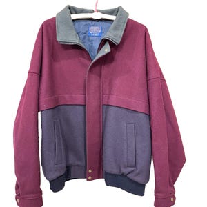 Giacca da sci vintage Lobo Pendleton USA XL READ Giacca bomber in lana foderata stile retrò