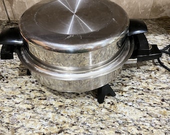 VTG Webalco 11" Electric Skillet Stainless Steel W/ Dome Liquid Core USA 7209
