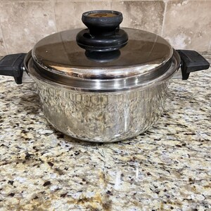 Kitchen Craft by West Bend Stock Pot with Lid Stainless Steel Vtg 4 qt Stockpot