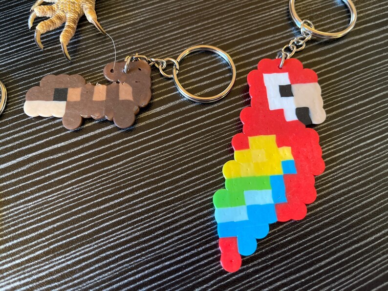 Animal Perler Bead Keychains Etsy