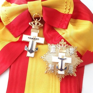 Spain - Grand Cross of the Order of Naval Merit white with sash