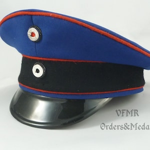 German Imperial Army Artillery officer visor cap, repro (Dunkelblau)