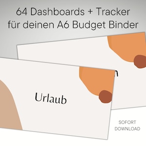 60+ Dashboards / Covers + Matching Trackers for A6 Budget Binders - Earth Tones