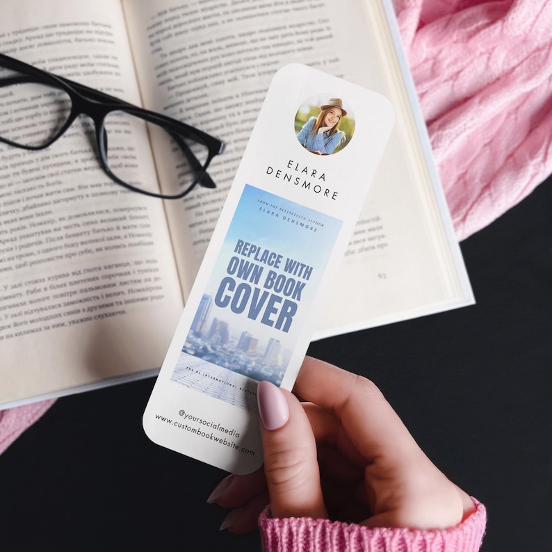 Author Bookmark Template, Custom Book Promo, Editable Canva Design - Etsy