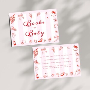 Carte dessinée à la main de livres Ciao pour bébé, livres de baby shower italiens pour bébé, couleurs modifiables, modèle de livres de baby shower, téléchargement immédiat