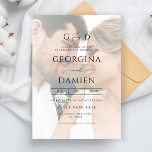 Digital 2 Fading Photos Wedding Invite - Editable All in One Wedding ...