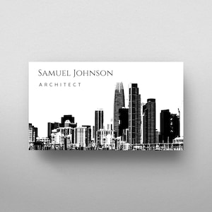 Elegante doppelseitige Architekten-Visitenkarte - minimalistisches, modernes Design für Architekten und Designer - bearbeitbare druckbare Vorlage