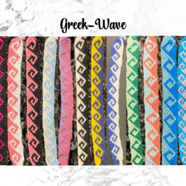 Custom Chevron Bracelet - Greek Wave