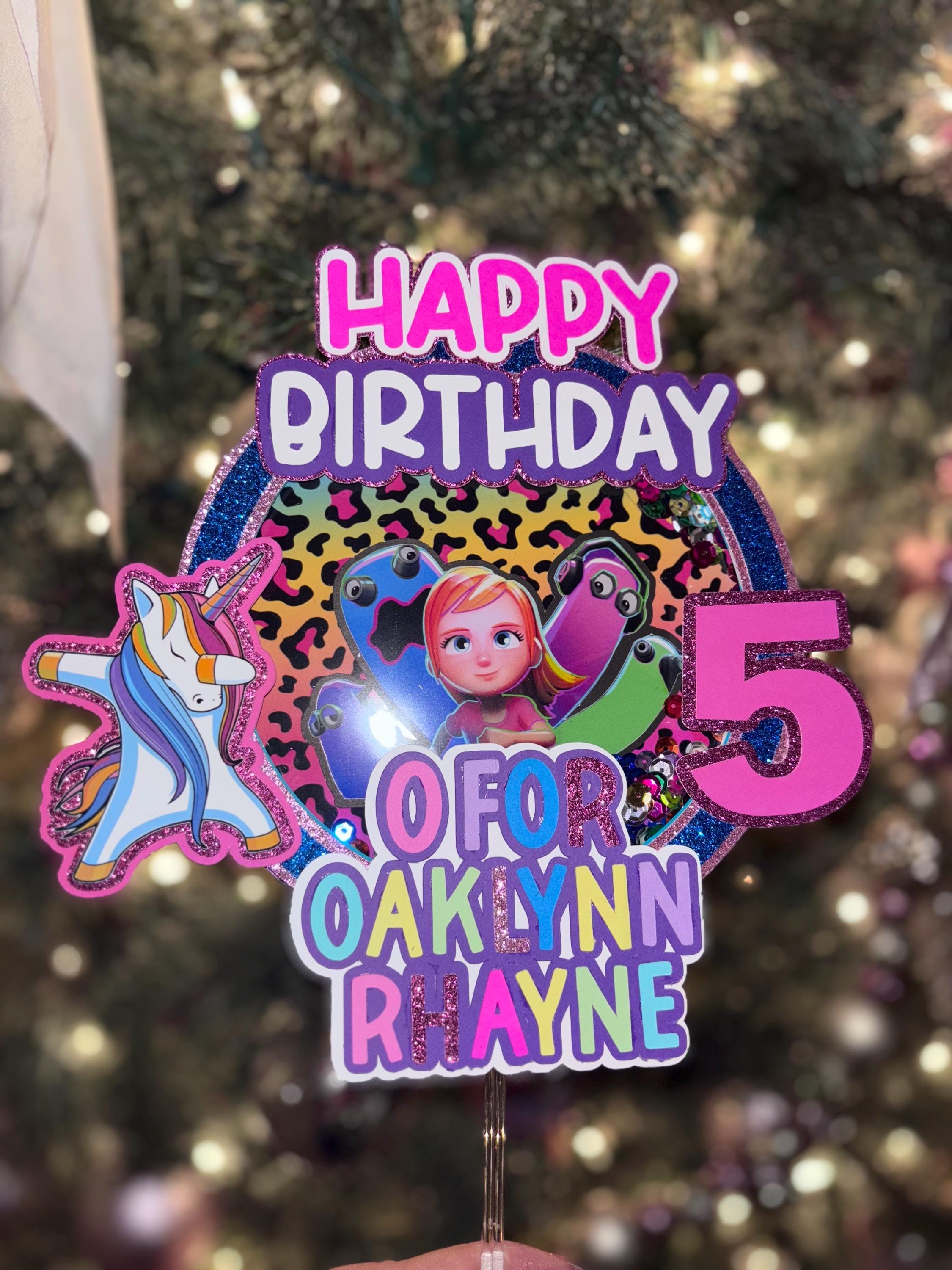 Custom A for Adley Shaker Cake Topper