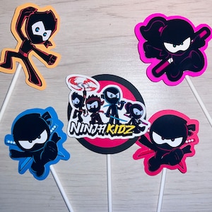 Custom Ninja Kidz Cupcake Toppers