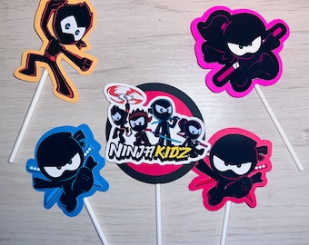 Custom Ninja Kidz Cupcake Toppers