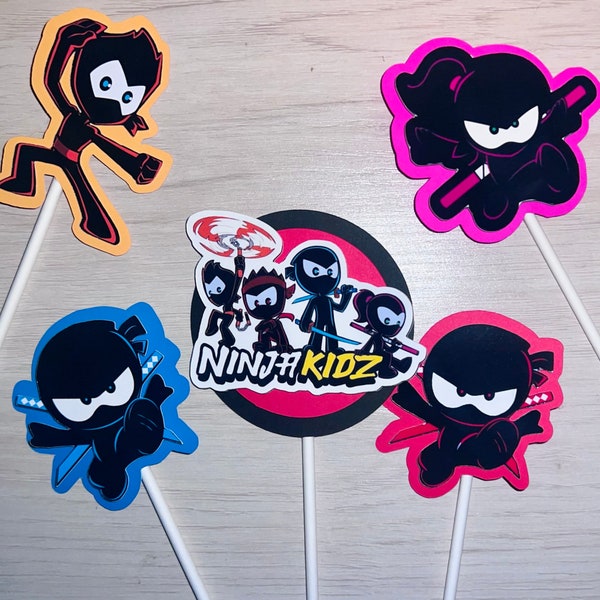 Custom Ninja Kidz Cupcake Toppers