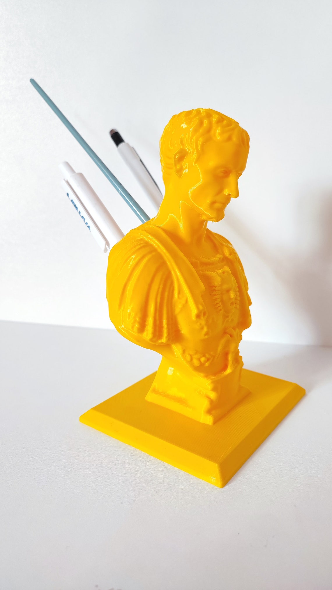 Caesar Pen Holder / Julius Caesar Pencil Holder / Caesar Office Desk