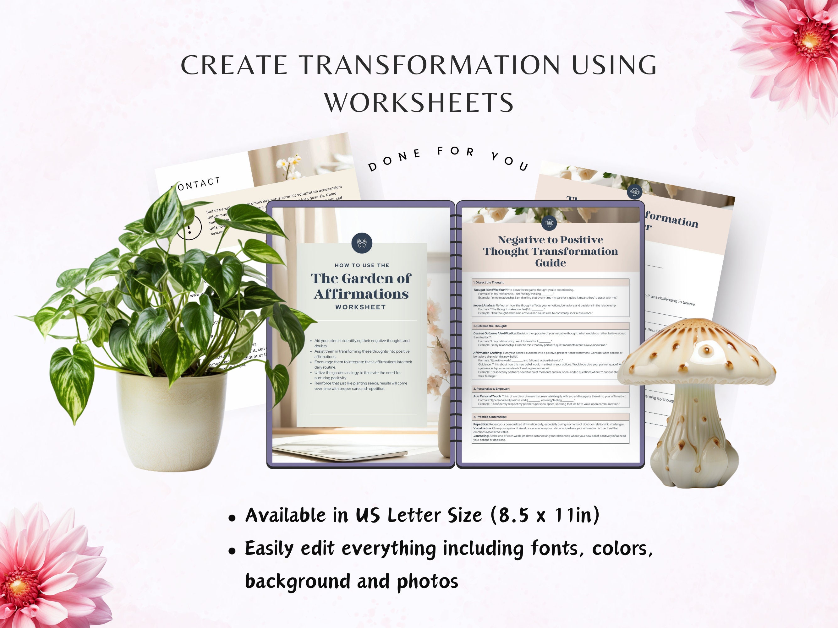 Coaching Worksheet Templates for Life Coaches, Client Session, Coaching ...