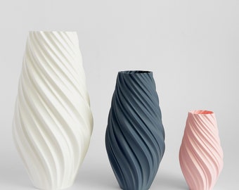 Minimalistic 3D Printed Vase for Dried Flowers - Contemporary Home Decor - lightweight