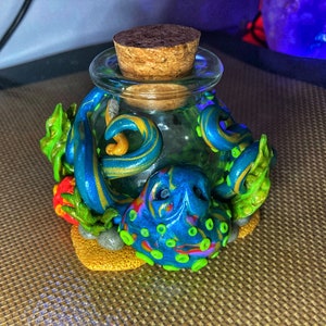 Brush Buddy - Gerald // toothbrush holder, bathroom decor, octopus, dental health, depresso teeth, jar