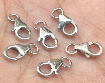925 Sterling Silver Lobster Claw Clasp - 11mm Jewelry Making Findings