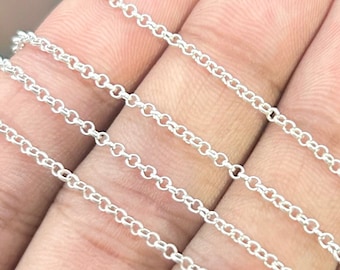 925 Sterling Silver Cable Chain Necklace - 18 Inches