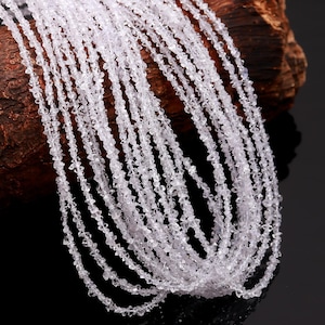 AAA+ Herkimer Diamond Faceted Nugget Beads: 3-4mm Minimalist Gemstone