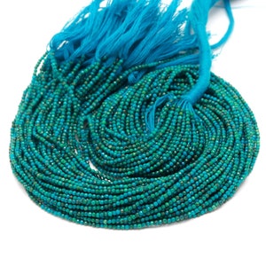 AAA+ Multi Chrysocolla Gemstone 2mm Micro Faceted Rondelle Beads | Natural Chrysocolla Semiprecious Gemstone Loose Beads | 13inch Strand