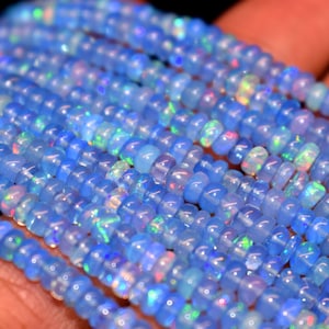 Lavender Ethiopian Opal Rondelle Beads: AAA+ Grade (3-5 mm)