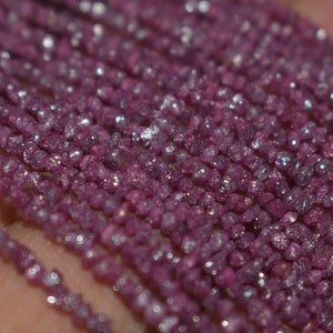 AAA+ Pink Diamond Beads: Raw Rough Uncut Gemstone Strand