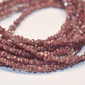 PINK ROUGH DIAMOND Beads Strands 2 - 2.5 mm Natural Pink Raw Diamond Uncut Beads for Jewelry Making Diamond Nuggets Gift For Her Bracelet
