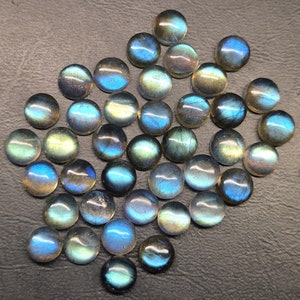 AAA Labradorite Cabochon: 6mm Round Natural Gemstone