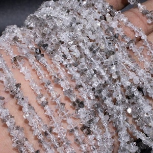 AAA+ Clear White Herkimer Diamond Quartz Nuggets Beads Raw Diamond Diamond Gemstone Beads Herkimer Rough Stone Herkimer Diamond Beads