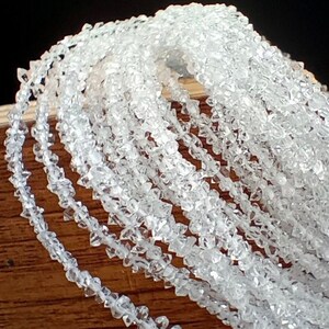 Perle di pepite di quarzo di diamante Herkimer bianco trasparente AAA+ Perle di pietra preziosa di diamante grezzo Perle di pietra grezza di Herkimer Perle di diamante Herkimer Regalo fatto a mano