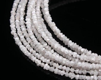 Cuentas de diamante blanco en bruto: pepitas naturales sin tallar (2-3 mm)