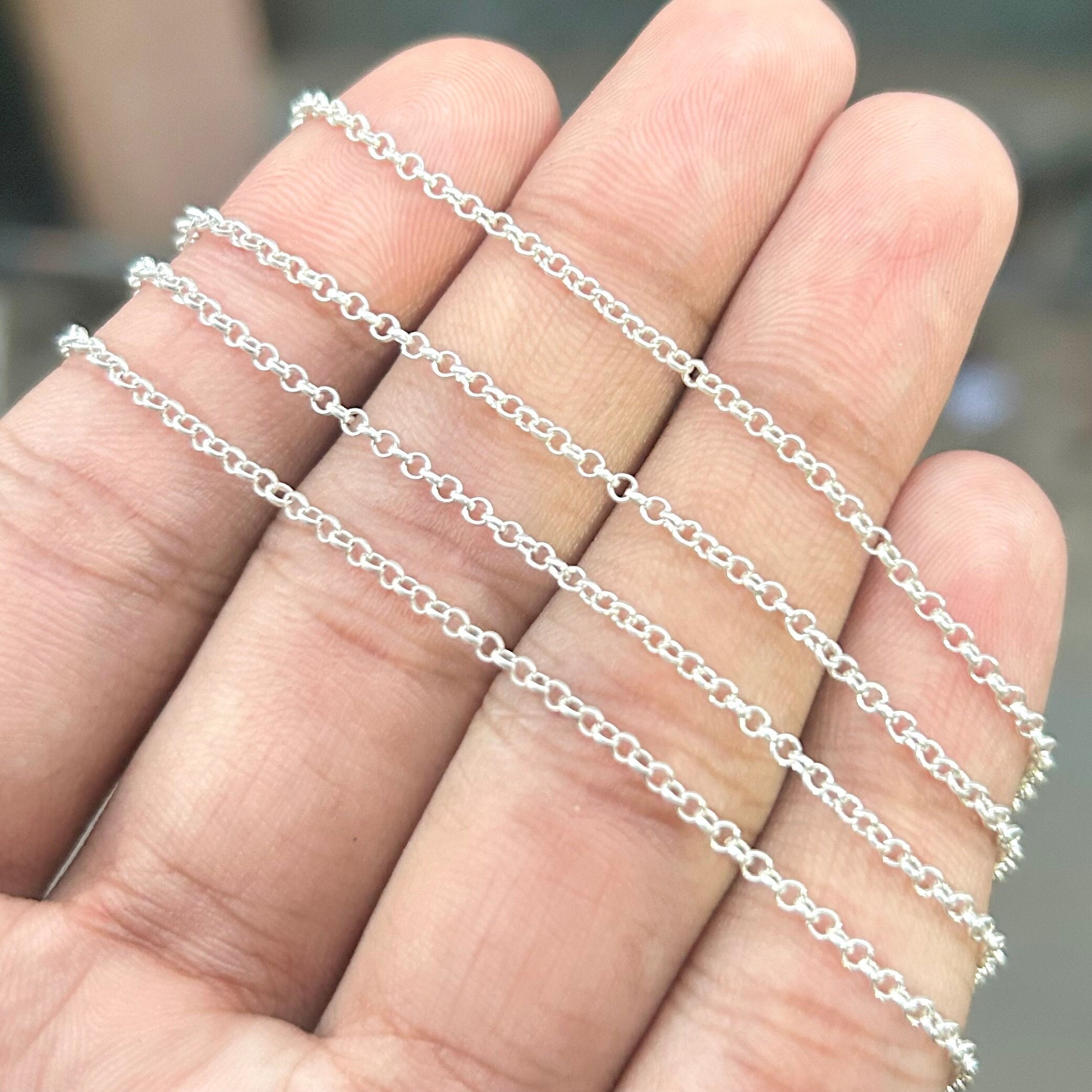 VAINON Cable Chain Necklace シルバー925 48cm 925 Sterling Silver Cable Chain Necklace - 18 Inches - Etsy
