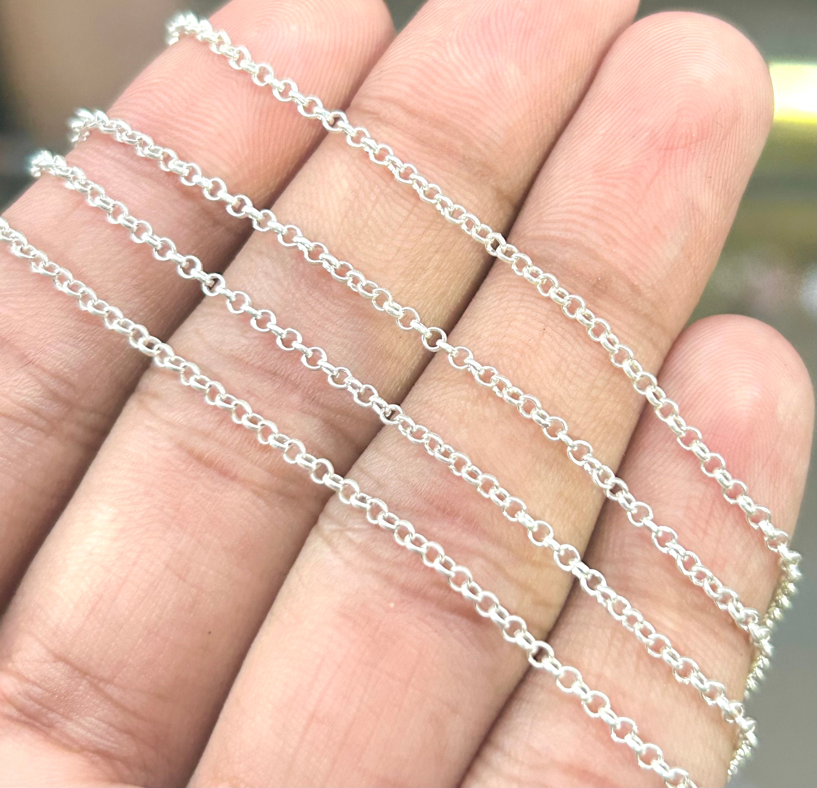 925 Sterling Silver Cable Chain Necklace - 18 Inches - Etsy