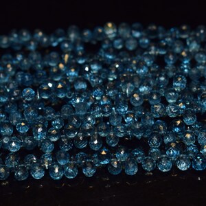 London Blue Topaz Faceted Briolette Drop Shape Beads, Topaz Drops Beads, Topaz Faceted Beads, London Blue Topaz Beads, London Blue Topaz image 4