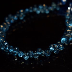 London Blue Topaz Faceted Briolette Drop Shape Beads, Topaz Drops Beads, Topaz Faceted Beads, London Blue Topaz Beads, London Blue Topaz image 3